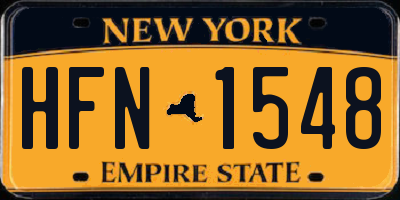 NY license plate HFN1548