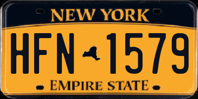 NY license plate HFN1579