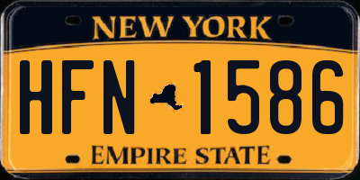 NY license plate HFN1586