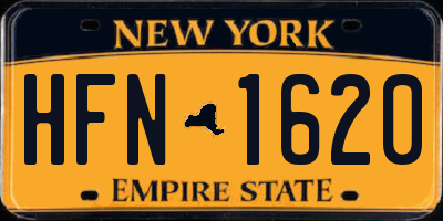 NY license plate HFN1620