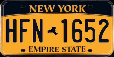 NY license plate HFN1652