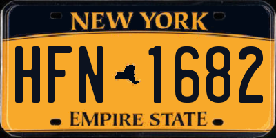 NY license plate HFN1682