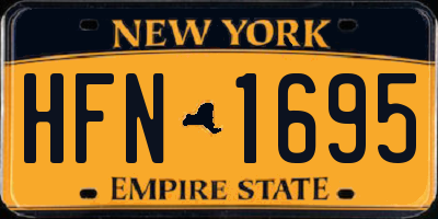 NY license plate HFN1695