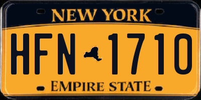 NY license plate HFN1710