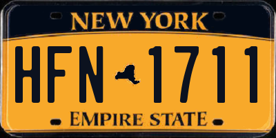 NY license plate HFN1711