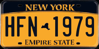 NY license plate HFN1979