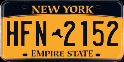 NY license plate HFN2152
