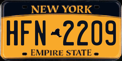 NY license plate HFN2209