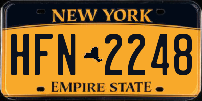 NY license plate HFN2248