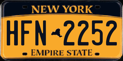 NY license plate HFN2252
