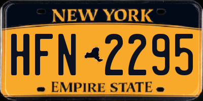 NY license plate HFN2295