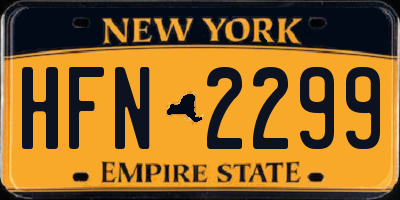 NY license plate HFN2299