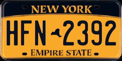 NY license plate HFN2392