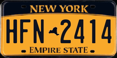 NY license plate HFN2414