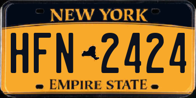 NY license plate HFN2424