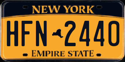 NY license plate HFN2440