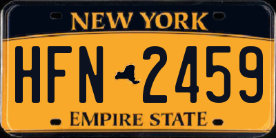 NY license plate HFN2459