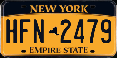 NY license plate HFN2479