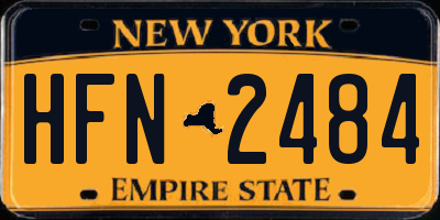 NY license plate HFN2484
