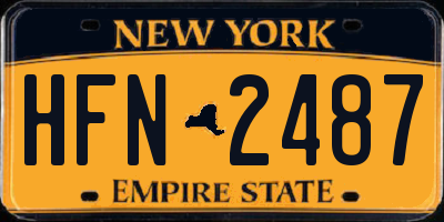 NY license plate HFN2487