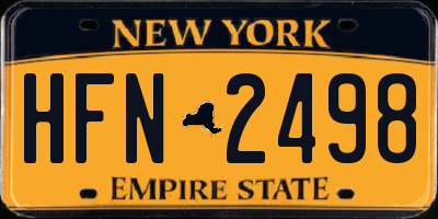 NY license plate HFN2498
