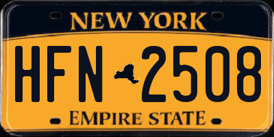 NY license plate HFN2508