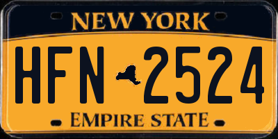 NY license plate HFN2524
