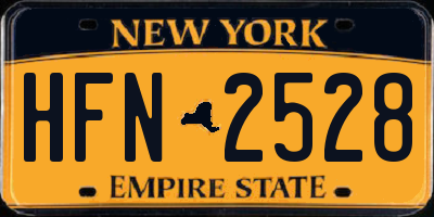 NY license plate HFN2528
