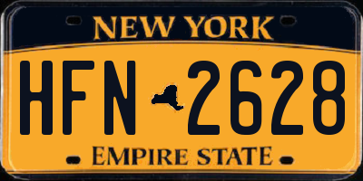 NY license plate HFN2628