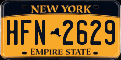NY license plate HFN2629