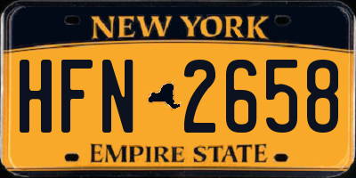 NY license plate HFN2658