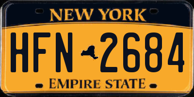 NY license plate HFN2684