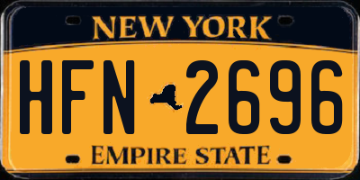 NY license plate HFN2696