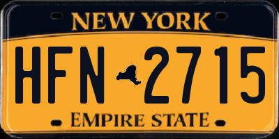 NY license plate HFN2715