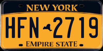 NY license plate HFN2719
