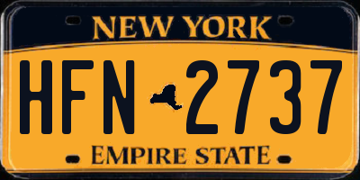 NY license plate HFN2737