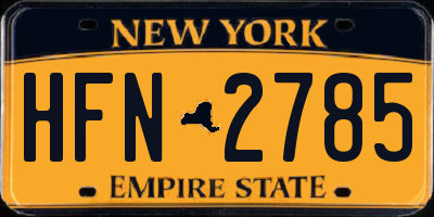 NY license plate HFN2785