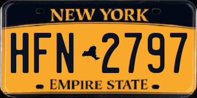 NY license plate HFN2797