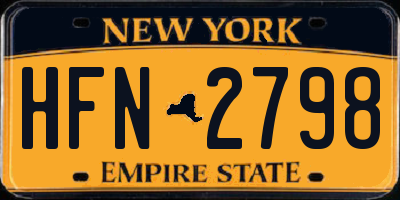 NY license plate HFN2798