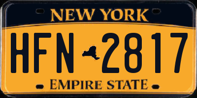 NY license plate HFN2817
