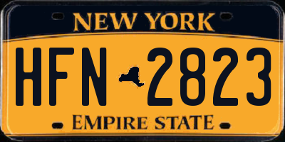 NY license plate HFN2823
