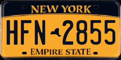 NY license plate HFN2855