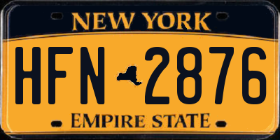 NY license plate HFN2876