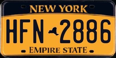 NY license plate HFN2886