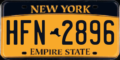 NY license plate HFN2896