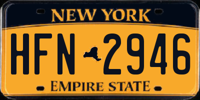 NY license plate HFN2946