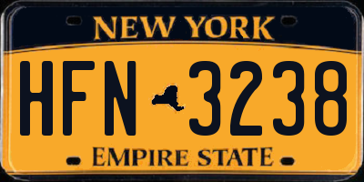NY license plate HFN3238