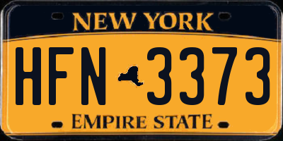 NY license plate HFN3373