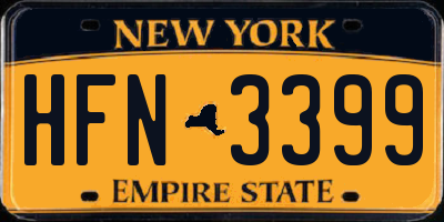 NY license plate HFN3399
