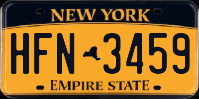 NY license plate HFN3459